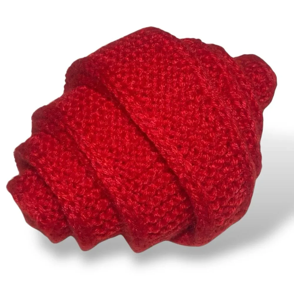 Sophie Scarf Bright Red Cashmere Gift Ready Neck Warmer Handknit Fashionable